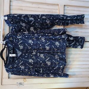 Harry Potter , blue velour pajama set. 3X